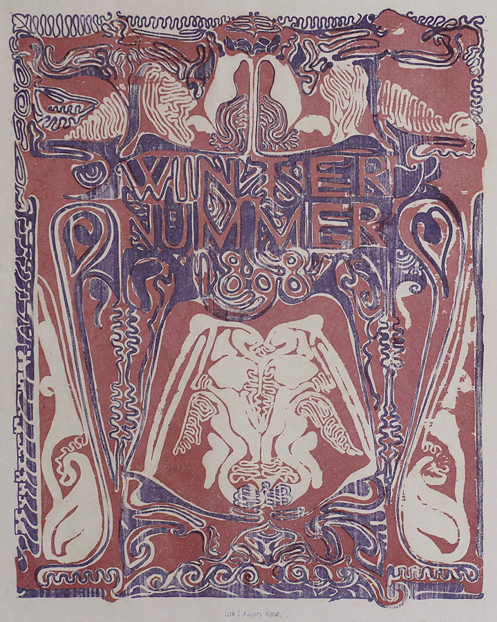 Winter Nummer (Winter Issue) - CAREL ADOLPH  LION CACHET - lithograph printed in colors