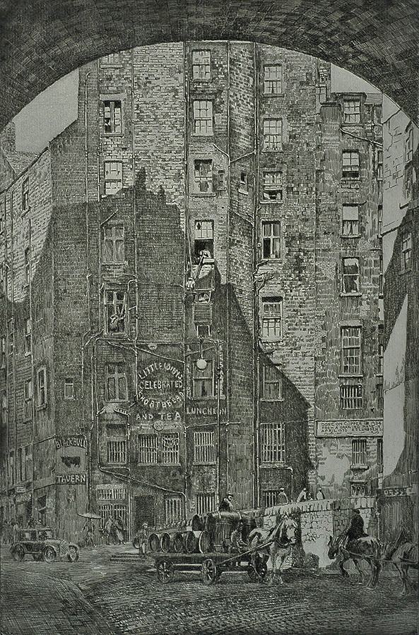 Edinburgh Tenements - ERNEST S. LUMSDEN - etching