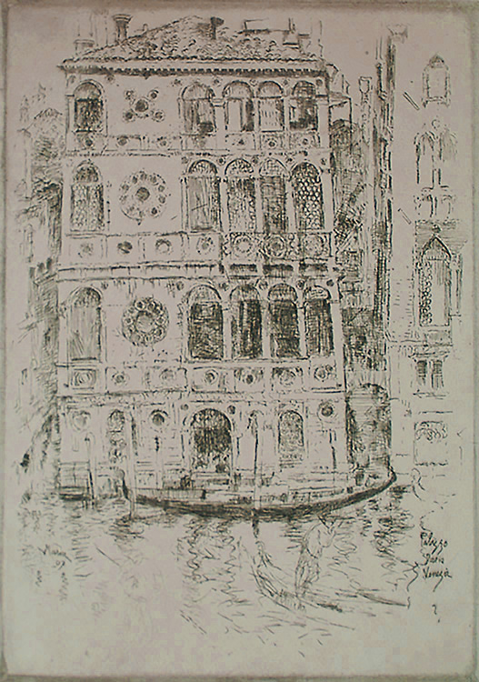 Palazzo Dario, Venice - JOHN MARIN - etching