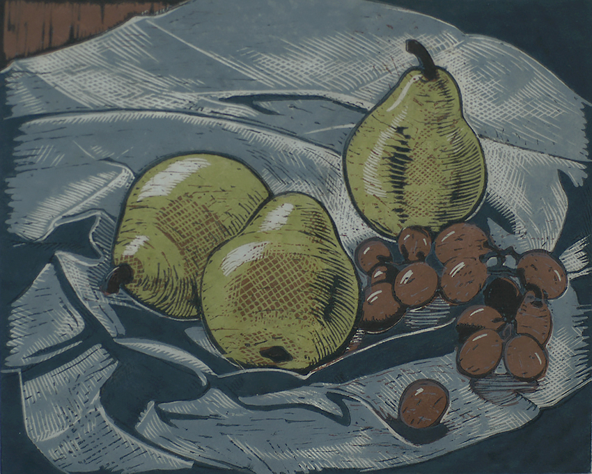 Fruit - DOROTHY MCENTEE - woodcut printed in colors