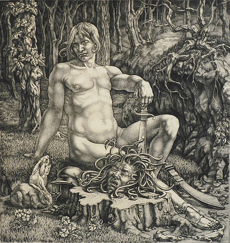 Perseus - WILLIAM E. C. MORGAN - engraving
