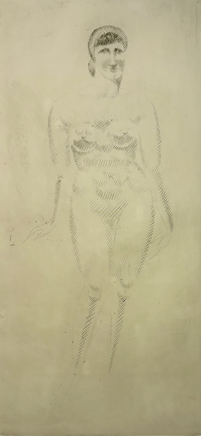Female Nude, Standing - ELIE NADELMAN - drypoint