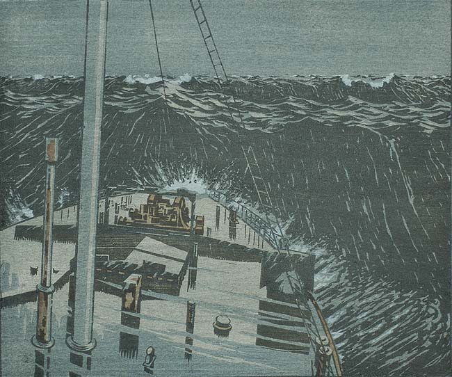 The Northern Patrol - PHILIP G. NEEDELL - woodcut printed in colors