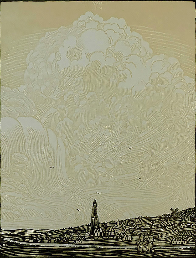 Rhenen - WOJ NIEUWENKAMP - woodcut printed in colors