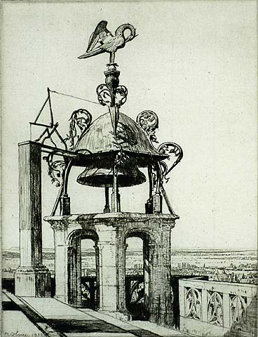 The Bird of Bourges - MALCOLM OSBORNE - etching