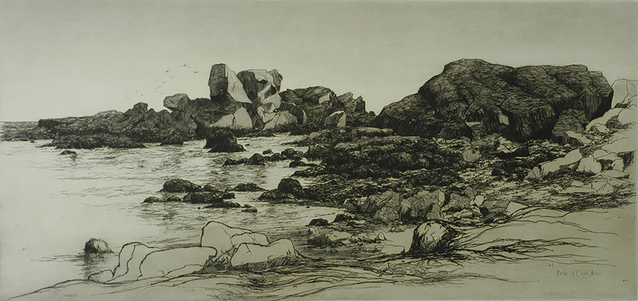 Rocks of Cape Ann (MA) - STEPHEN PARRISH - etching