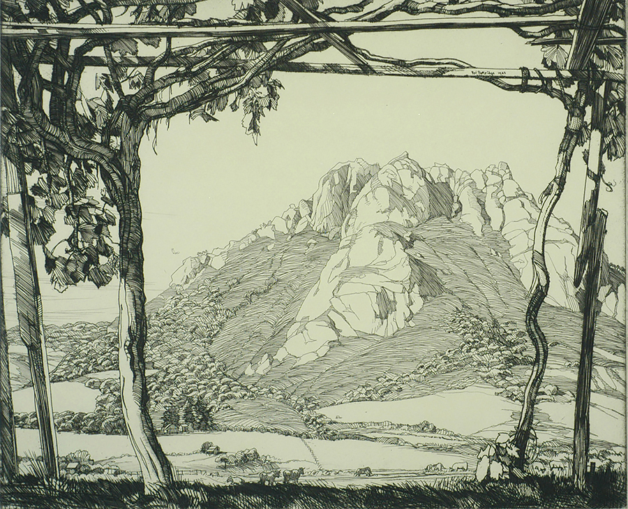 Santa Rosita (Hollister Peak) - ROI PARTRIDGE - etching