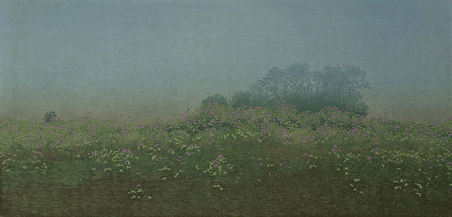 Landscape 1996-III - GRIETJE POSTMA - woodcut printed in colors