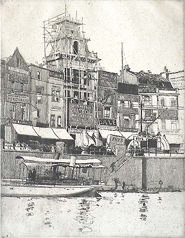 The Quay, Bristol - FRED RICHARDS - etching