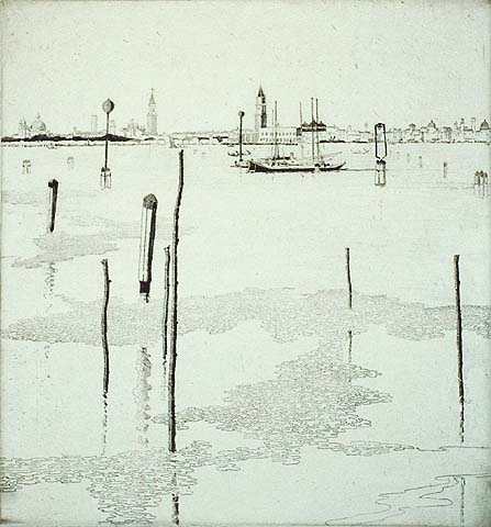 Venice From the Lido - FRED RICHARDS - etching