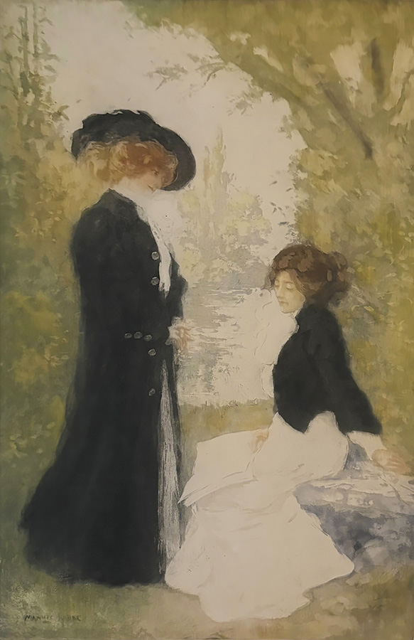 The Sentimental Novel (Le Roman Sentimental) - MANUEL ROBBE - aquatint printed in colors