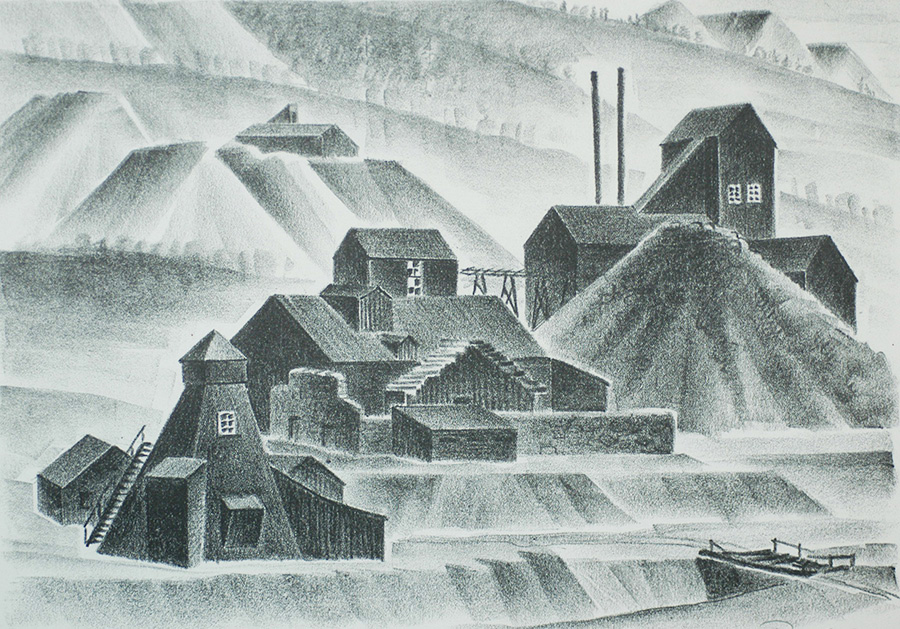Colorado Gold Mine - ARNOLD RONNEBECK - lithograph