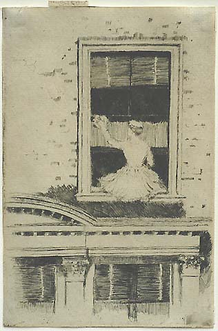 The Window Cleaner, Chelsea - THEODORE ROUSSEL - etching
