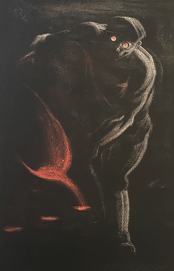Pouring Molten Steel - LEWIS RUBENSTEIN - lithograph printed in color