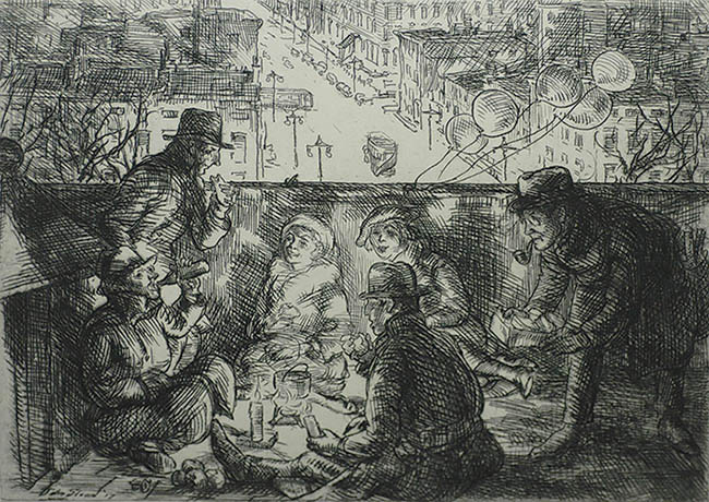 Arch Conspirators - JOHN SLOAN - etching