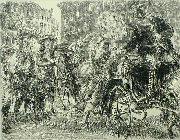Up the Line, Miss? - JOHN SLOAN - etching