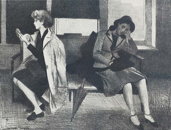 Casting Office - RAPHAEL SOYER - lithograph