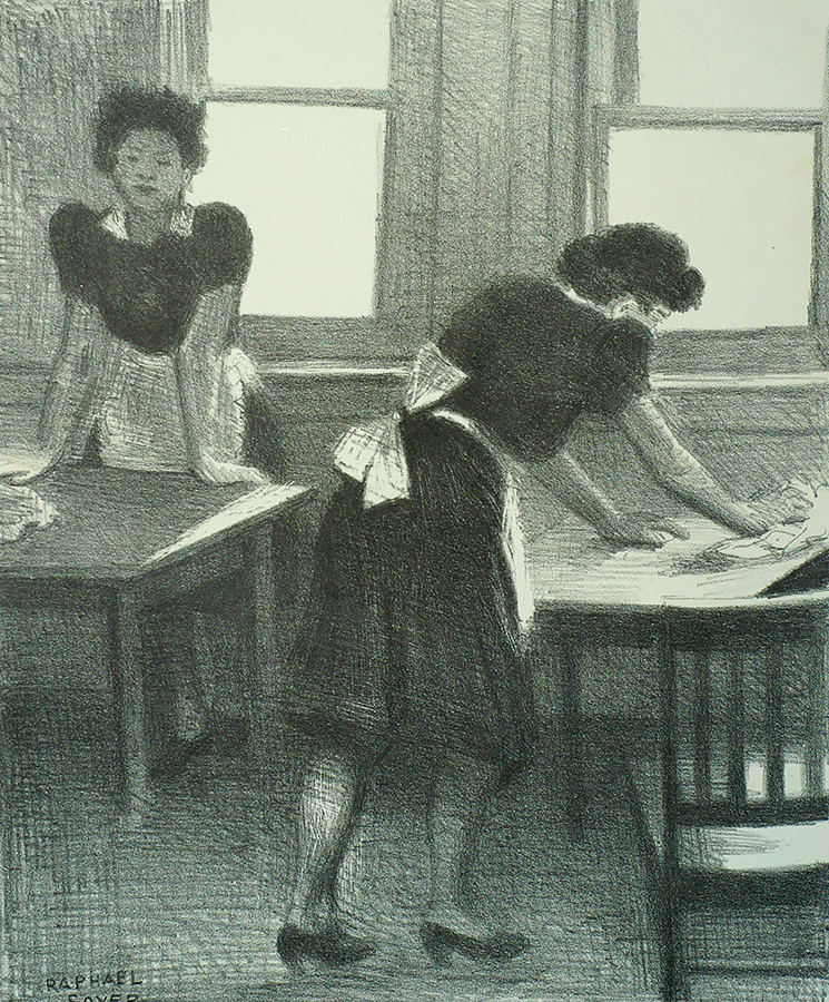 Waitresses - RAPHAEL SOYER - lithograph