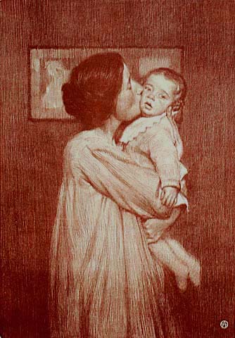 Mother and Child - AIME STEVENS - lithograph