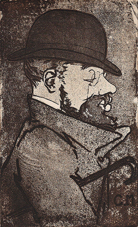Portrait de Toulouse-Lautrec - CHARLES MAURIN - aquatint