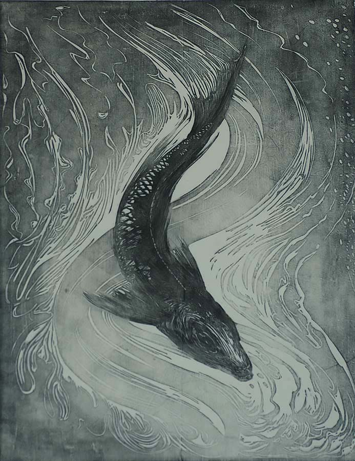Fish (Sturgeon?) - JACOBUS G. VELDHEER - woodcut
