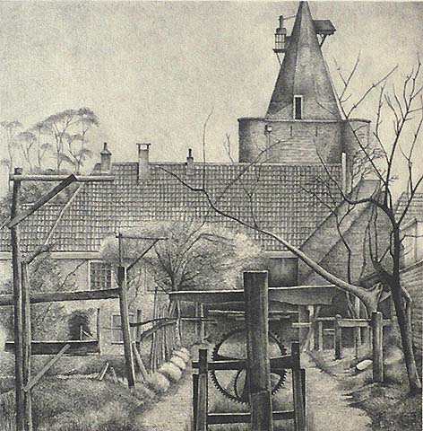 Elburg (Holland) - GIJS (GIJSBERT) VOSKUIJL - lithograph