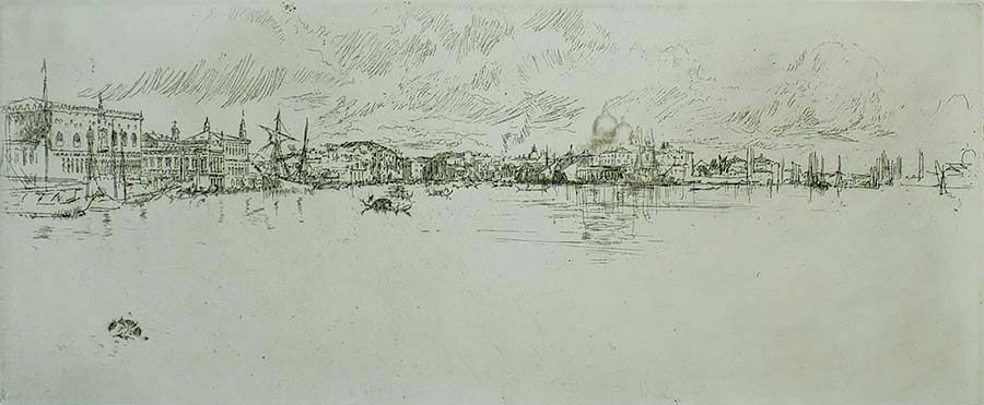 Long Venice - JAMES A. MCNEILL WHISTLER - etching with drypoint