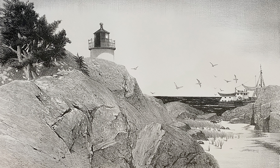 Lighthouse Beach - STOW WENGENROTH - lithograph