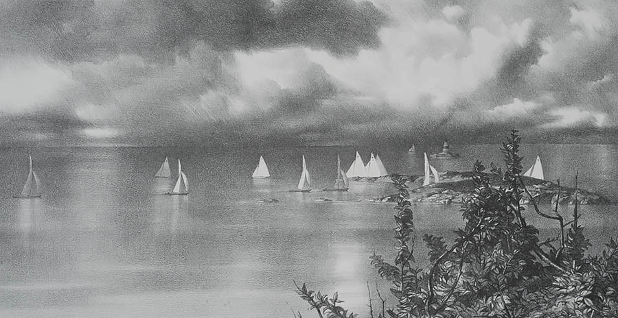 Race at Latimer Reef - STOW WENGENROTH - lithograph