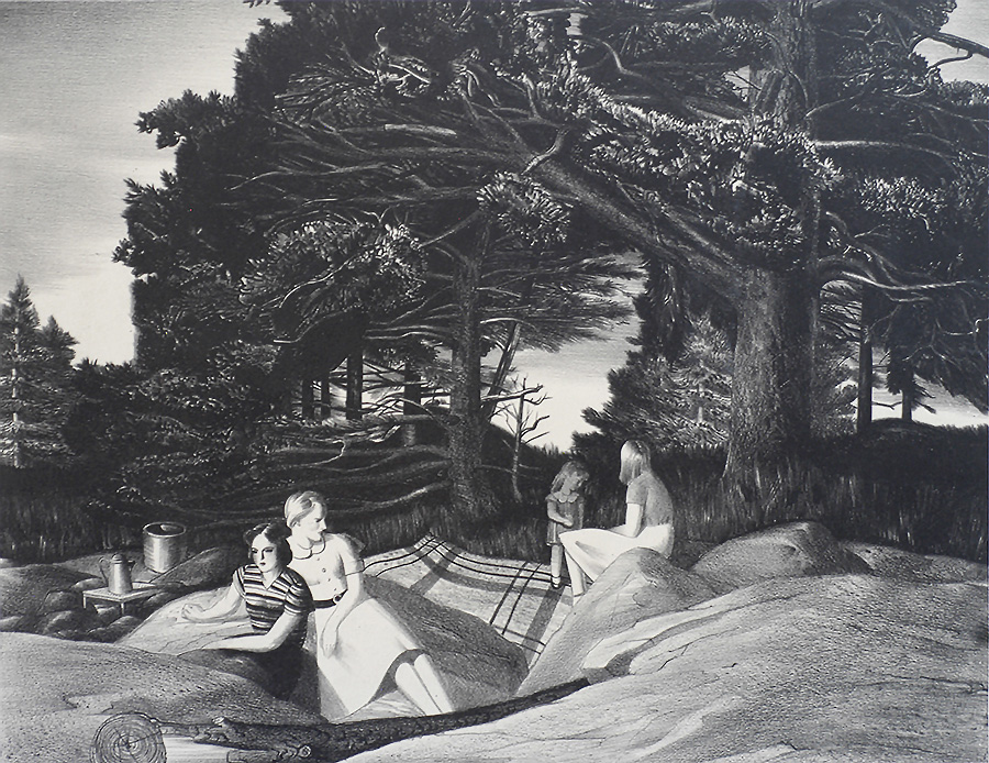 Picnic - STOW WENGENROTH - lithograph
