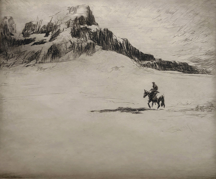 The Peak - LEVON WEST - etching and drypoint