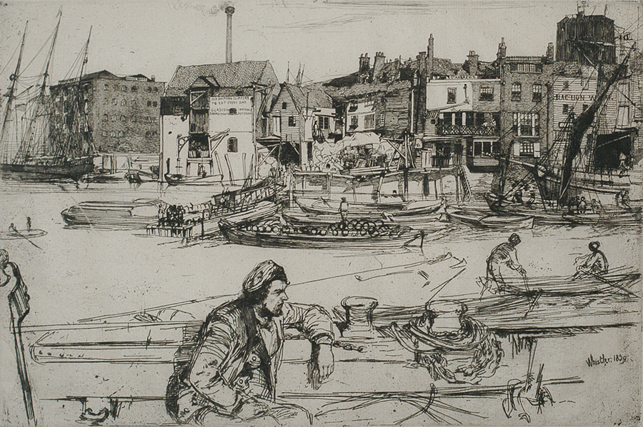 Black Lion Wharf - JAMES A. MCNEILL WHISTLER - etching