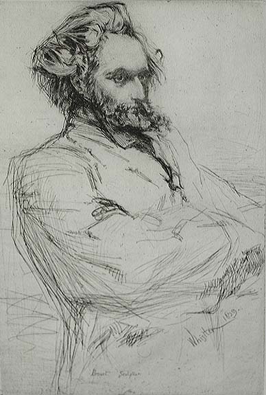 C.L. Drouet, Sculptor - JAMES A. MCNEILL WHISTLER - etching and drypoint