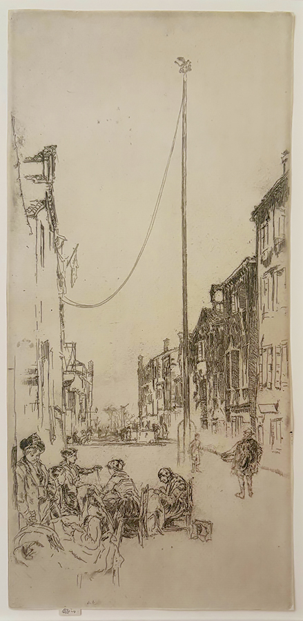 The Venetian Mast - JAMES A. MCNEILL WHISTLER - etching and drypoint