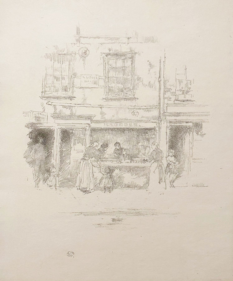 Maunder's Fish Shop, Chelsea - JAMES A. MCNEILL WHISTLER - lithograph