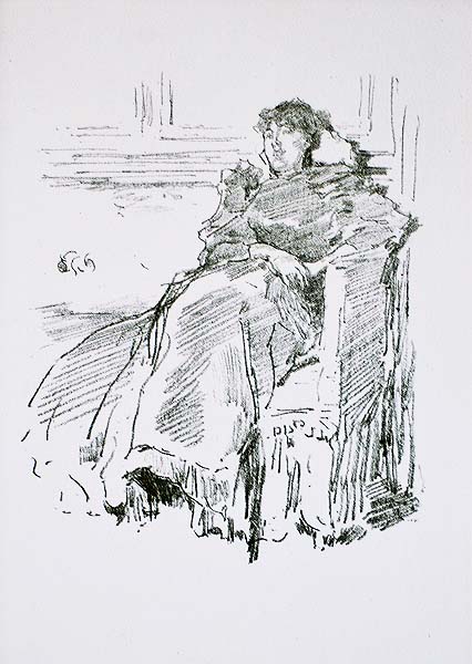 La Robe Rouge - JAMES A. MCNEILL WHISTLER - lithograph