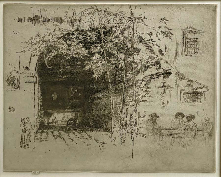 The Traghetto, No. 2 - JAMES A. MCNEILL WHISTLER - etching and drypoint