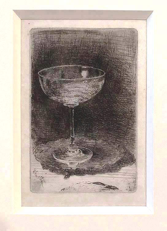 The Wine Glass - JAMES A. MCNEILL WHISTLER - etching