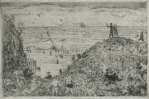 By the Seashore - HENRI VICTOR WOLVENS - etching