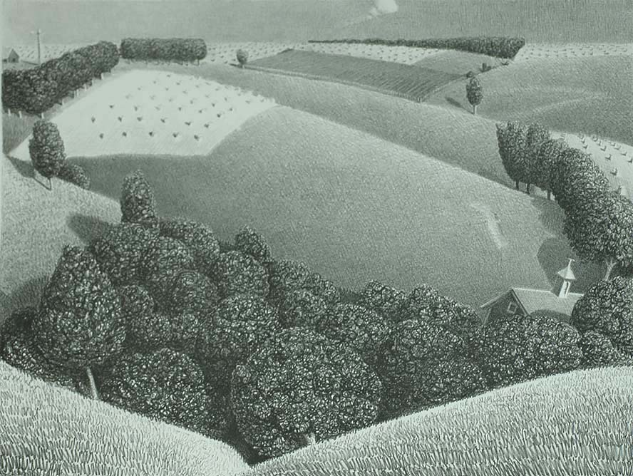 July Fifteenth - GRANT WOOD - lithograph