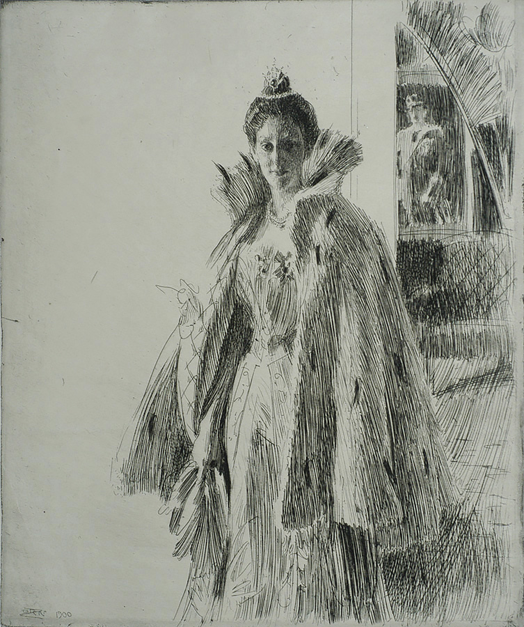 Princess Ingeborg I - ANDERS ZORN - etching