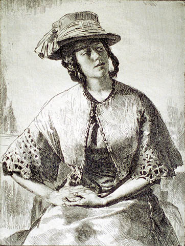Elisabeth - GERALD BROCKHURST - etching
