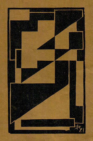 Composition (Compositie) - JOZEF PEETERS - linoleum cut