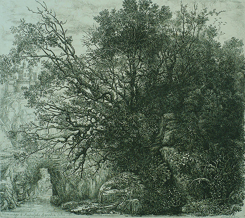 A Tribute to Rodolphe Bresdin (Hommage à Rodolphe Bresdin) - DIRK VAN GELDER - etching