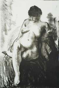 Nude Woman Seated (first state) -  BELLOWS