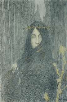 Silence (Femme Cournnée d'épines) - HENRI-JEAN GUILLAUME MARTIN