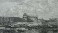 L'Ancien Louvre, Paris (The Old Louvre, Paris, after Zeeman) -  MERYON