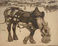 Ploegpaard bij Fontenay-aux-Roses (Plow Horse at Fontenay-aux-Roses) -  DUPONT