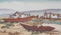 Shore Scene with Fishing Boats -  KELSEY