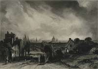 London from Hampstead; Sir Richard Steele's Cottage -  CONSTABLE